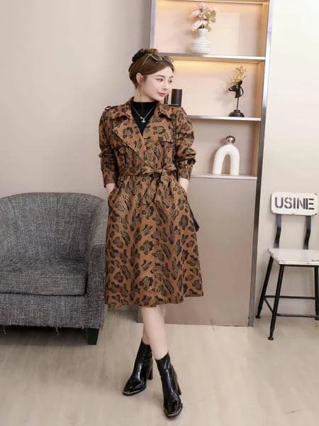 Baroque Bronze  Belted Overcoat
