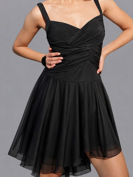 Asymmetric hem cocktail dress