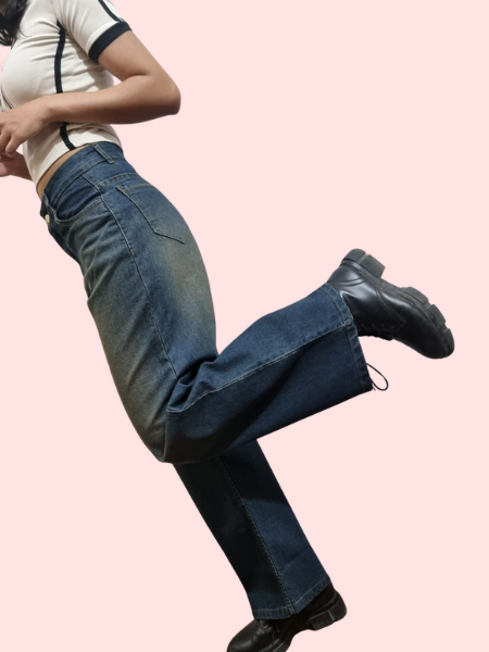 Classic High-Rise Wide-Leg Denim Jeans