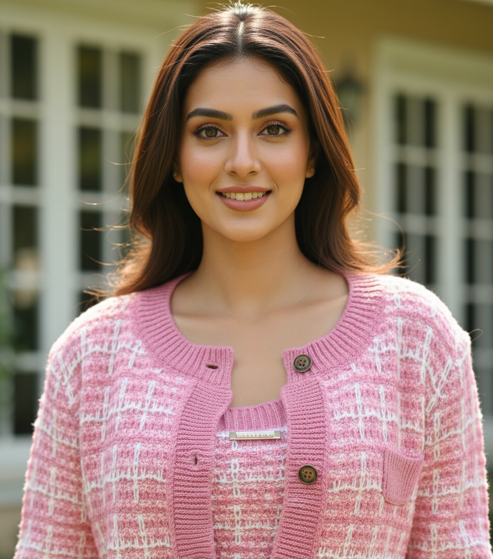 The Ballet Pink Brooch Cardigan