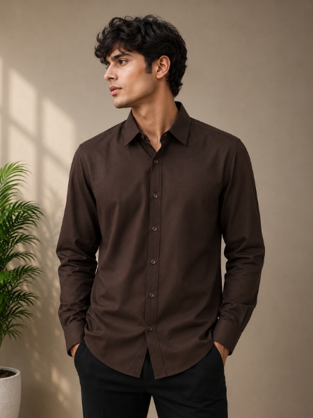 Chocolate Brown Signature Shirt