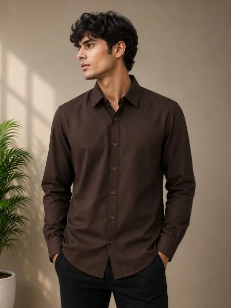 Chocolate Brown Signature Shirt