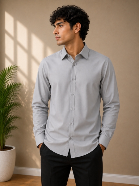 Elite Grey Full Sleeve Shirt