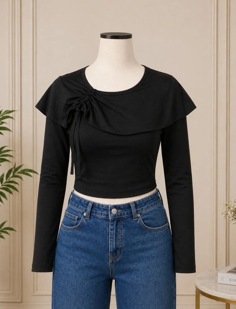 Sculpted Ruffle Top