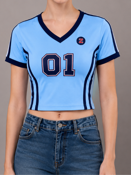 Victory V-Neck Crop Top