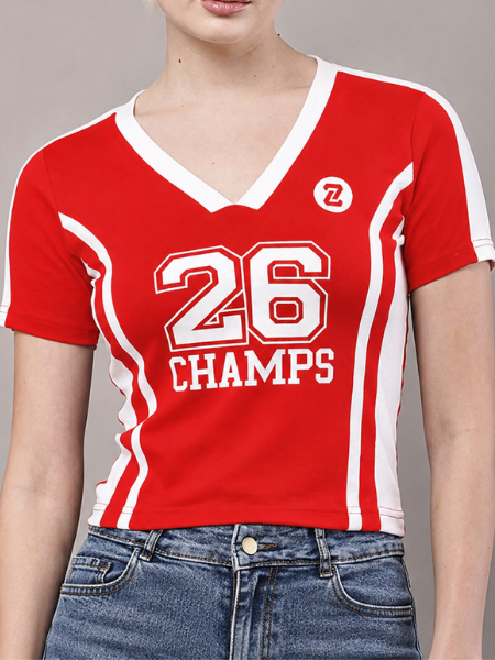 26 Champs Varsity Crop Top
