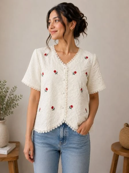 Flora Charm Top