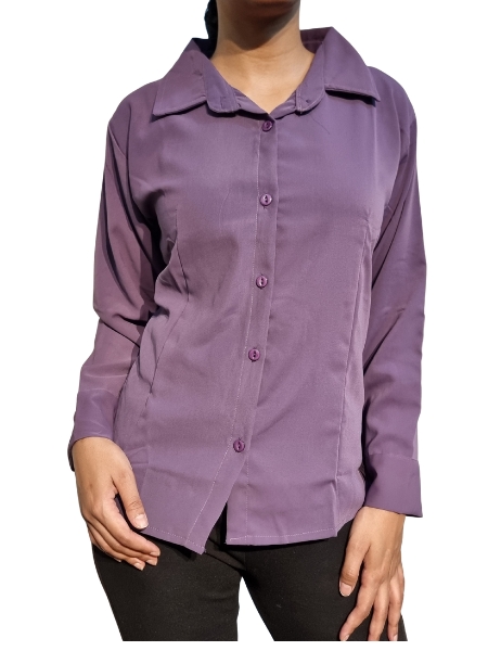 Lavender Lace-Up Back Shirt