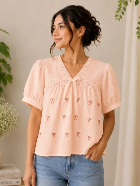 Ribbon Bloom Top
