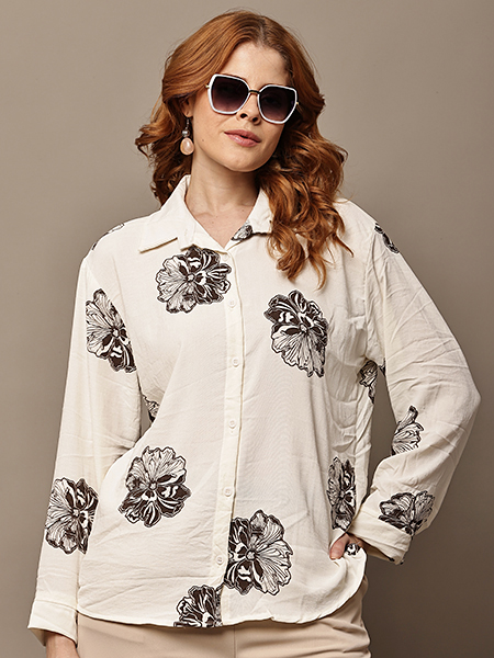 Monochrome Bloom Shirt