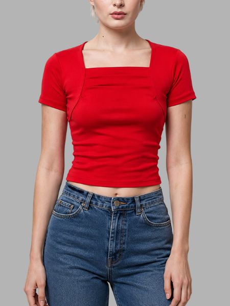 Square Neck Fitted Top