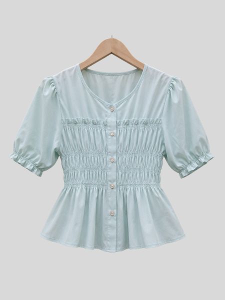 Summer Pastel Babydoll Blouse